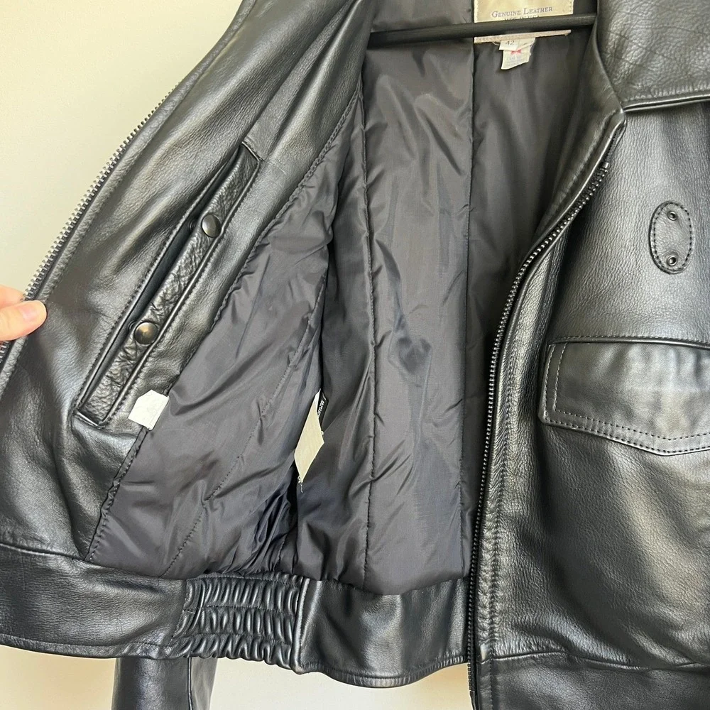 Taylors Leatherwear Mens Black Leather Police Jacket‎ Thinsulate Size 42 S USA
